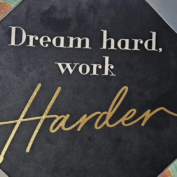 Dream Hard, Work Harder Canvas Wall Art NWT - Picture 2 of 3